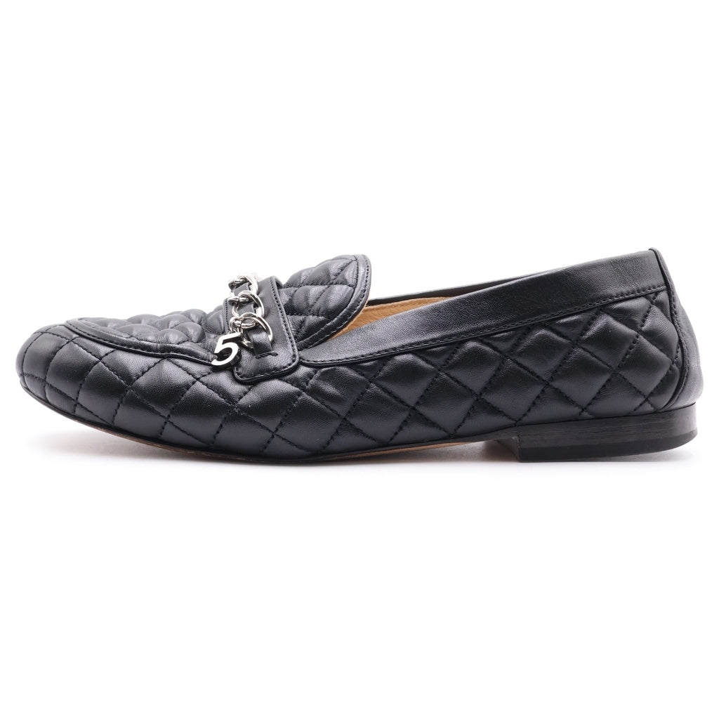 CHANEL(シャネル) マトラッセ No5チャームローファー ブラック レザー #35 1/2 レディース