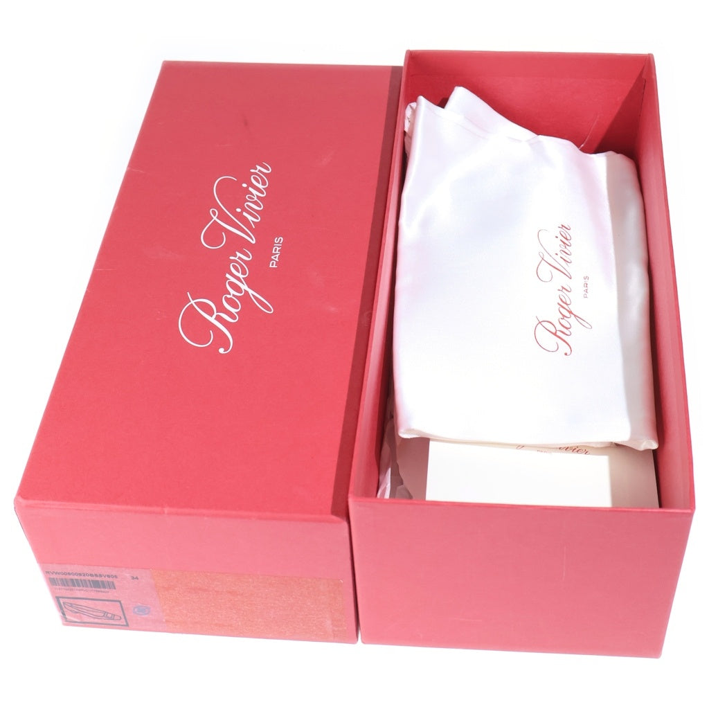 Roger Vivier(ロジェヴィヴィエ) ヒールパンプス カーキブラウン ゴールド金具 #34 レディース