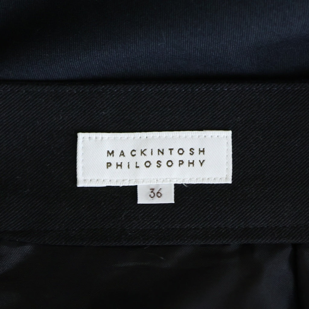 MACKINTOSH(マッキントッシュ) プリーツ ミディアム フレア スカート ブラック レディース