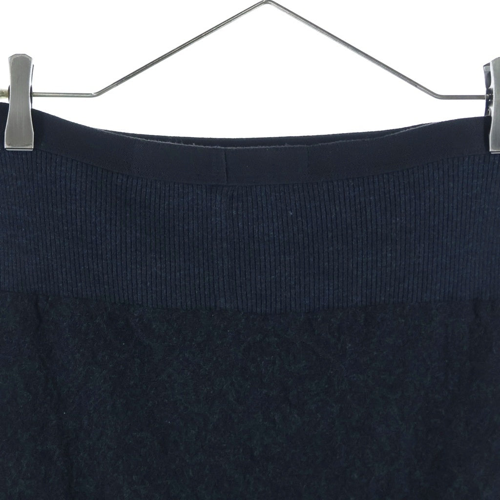 Rick Owens(リックオウエンス) 12AW リブ切り替え ウール ニット タイト ミディアム スカート グレー レディース