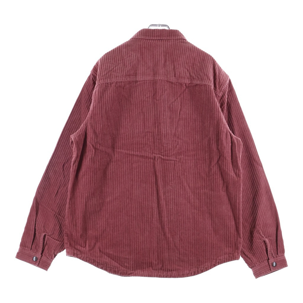 SUPREME(シュプリーム) 24SS Washed Corduroy Zip Up Shirt ウォシュド コーデュロイ ジップアップ 長袖シャツ ピンク