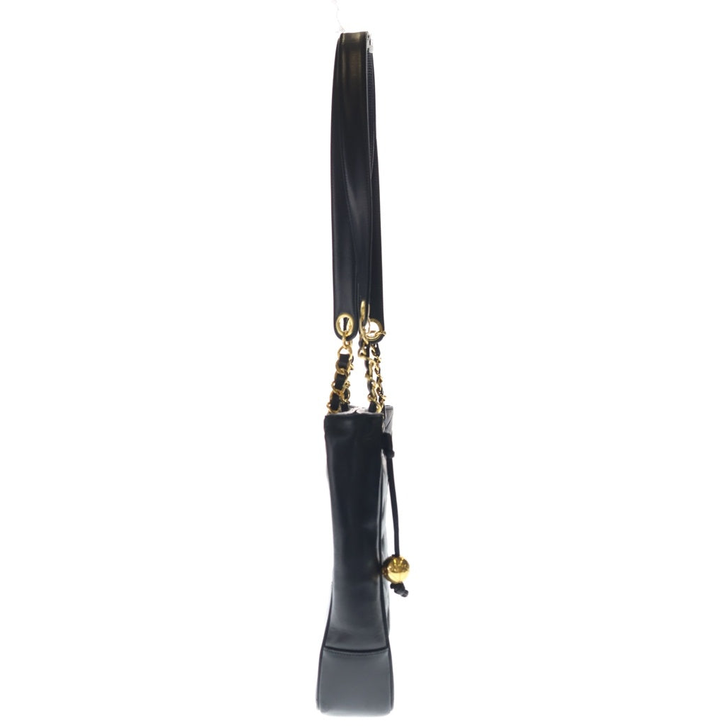 CHANEL(シャネル) マトラッセ ラムスキン レザー ココボール チェーン トートバッグ ゴールド金具 ブラック 2番台 レディース