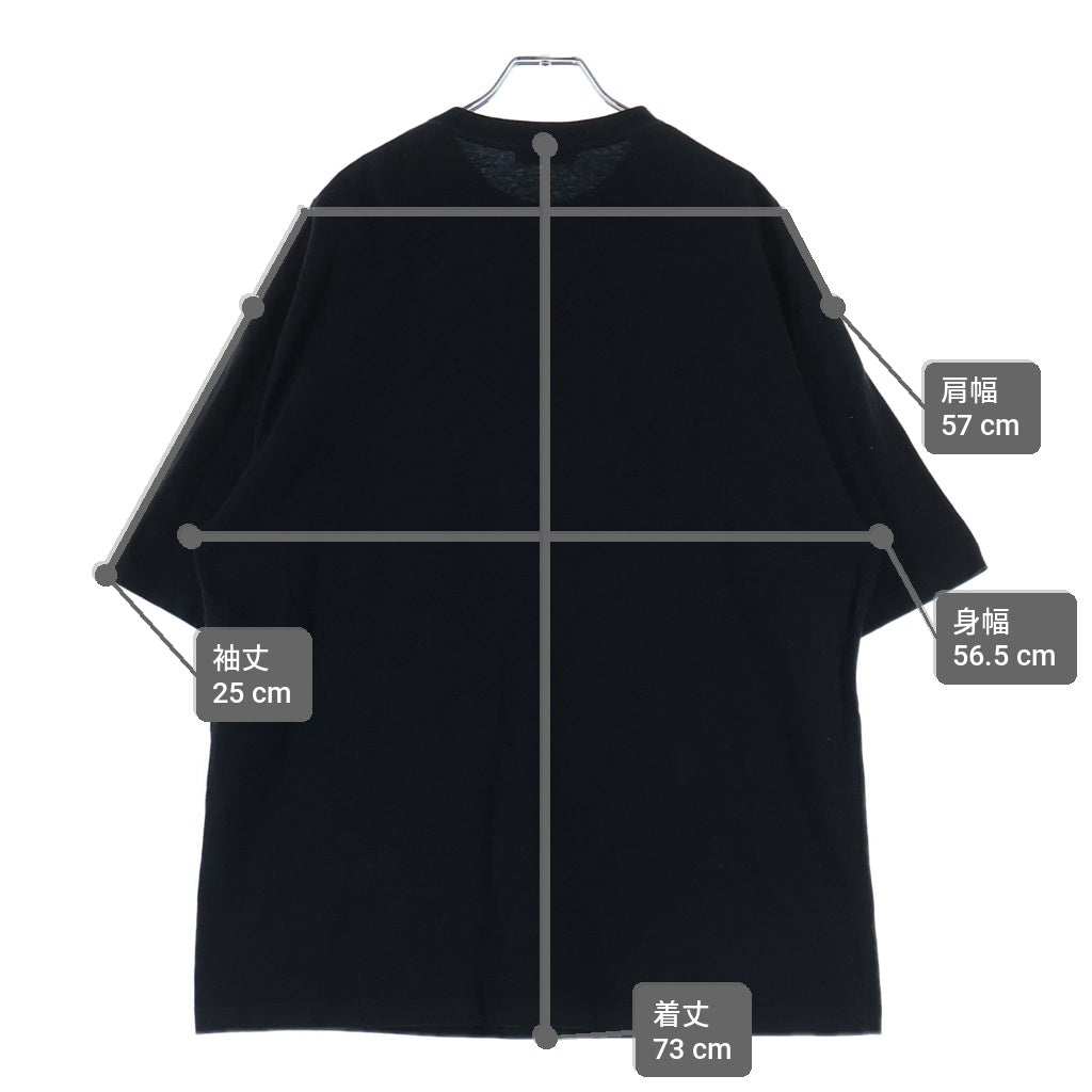BALENCIAGA(バレンシアガ) レインボーロゴ刺繍Tシャツ ブラック #M 570805 レディース