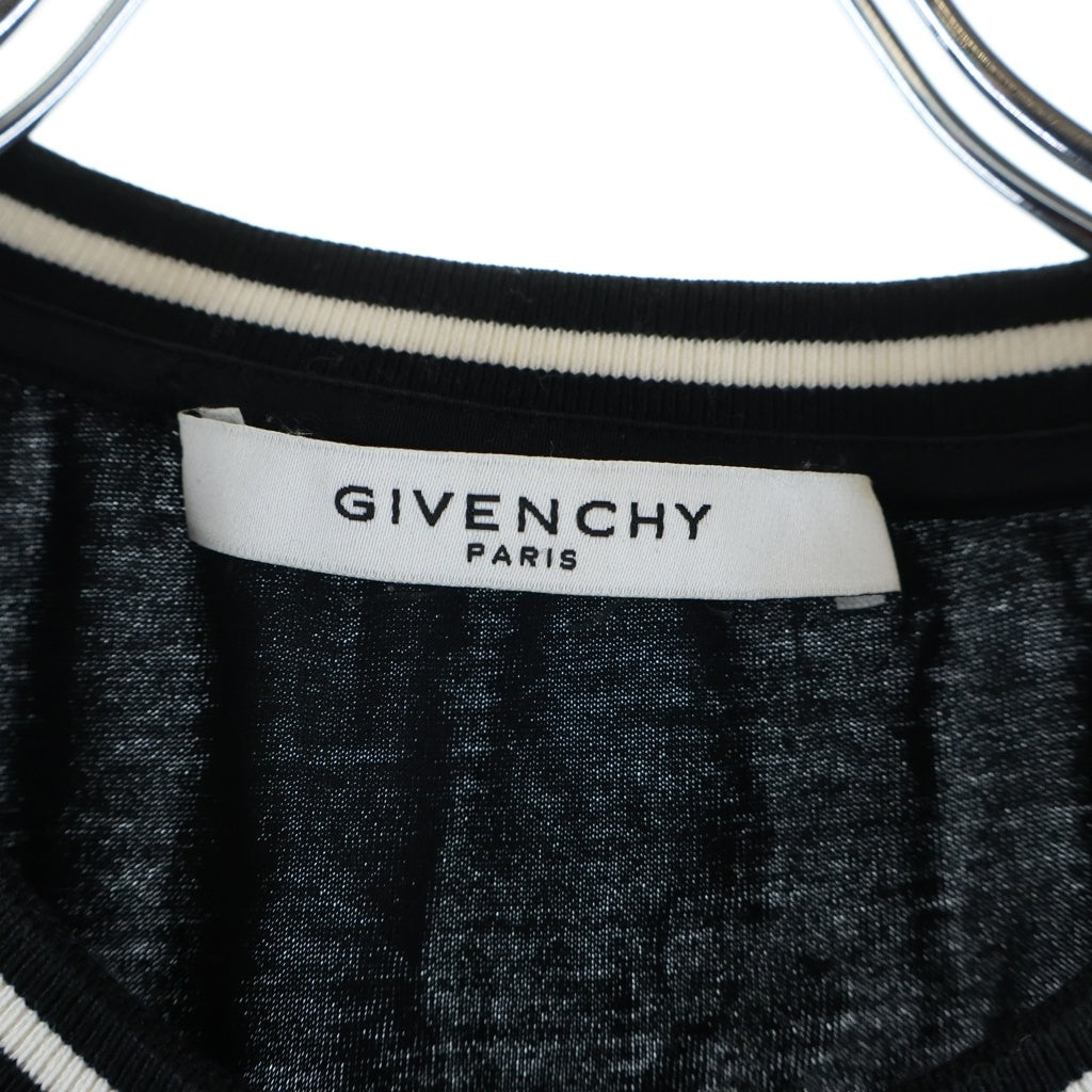 GIVENCHY(ジバンシィ) ロゴ刺繍Tシャツ ブラック #XXL BM708U3002 レディース