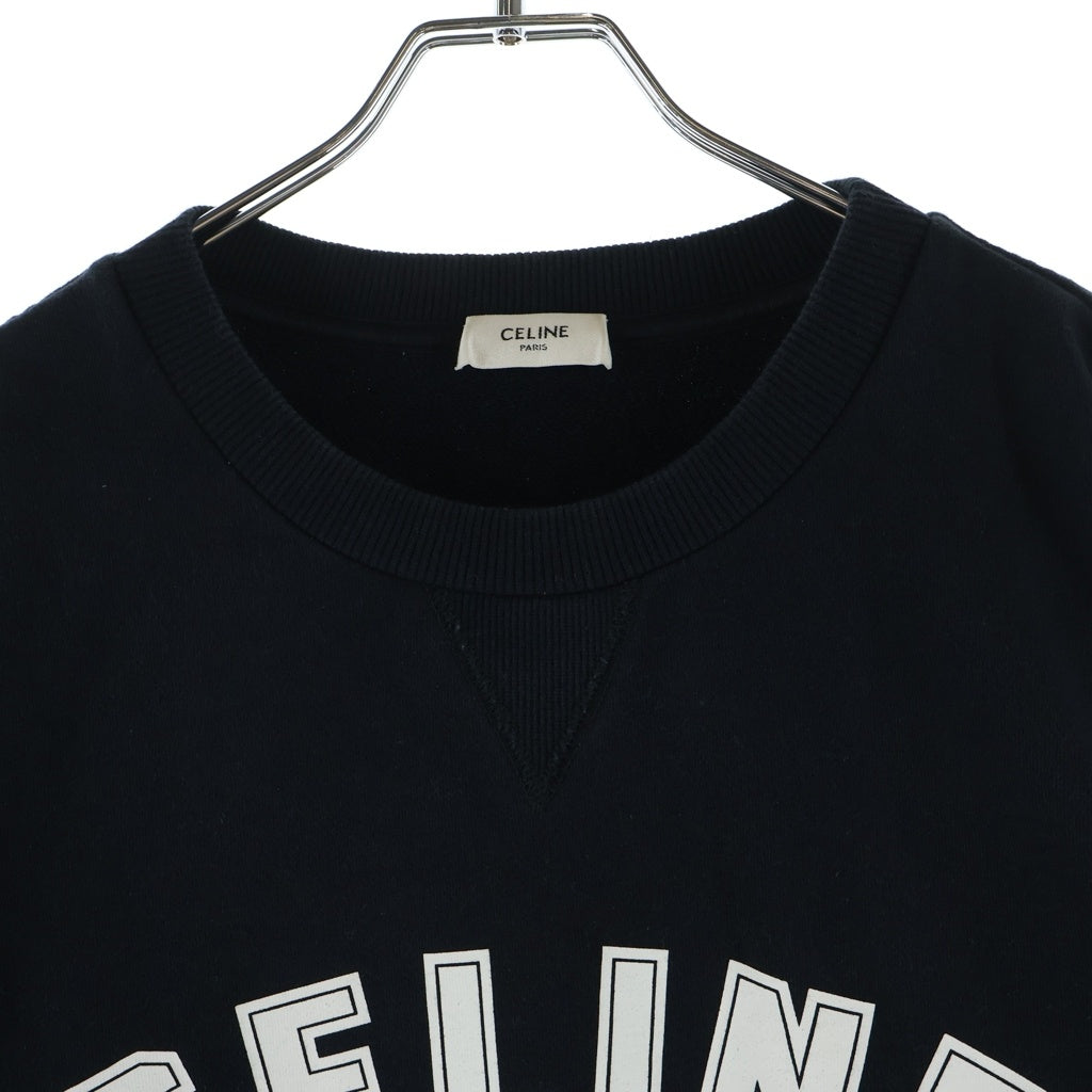 CELINE(セリーヌ) スウェットシャツ トレーナー ブラック センターロゴ 2Y89G670Q レディース