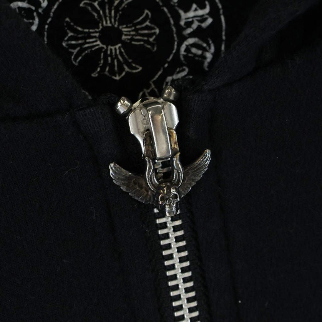 CHROME HEARTS(クロムハーツ) SWTSHIRT HD ZIP FOTI フォティ バックプリントジップアップパーカー フーディー ブラック