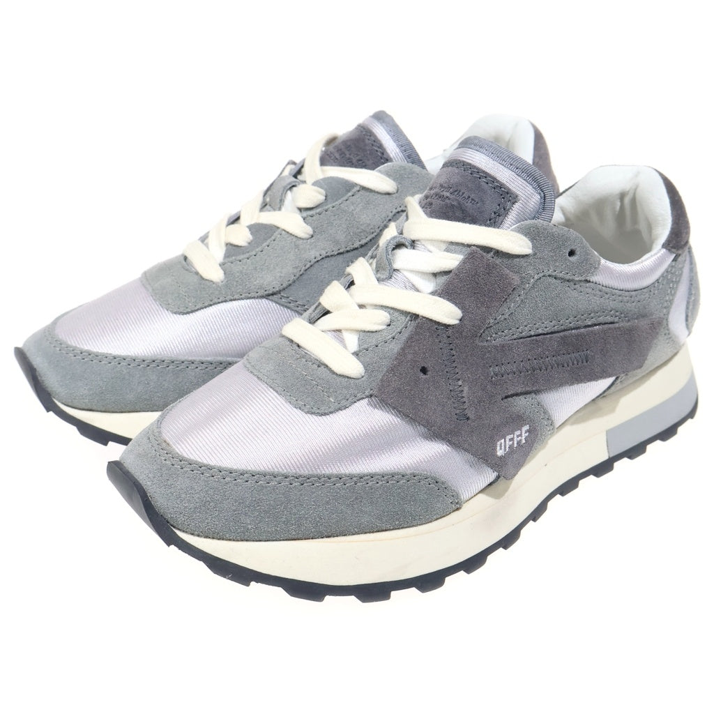 OFF-WHITE(オフホワイト) Suede Runner スエード ランナー レザー ローカットシューズ スニーカー グレー レディース OWIA163S19D800340800