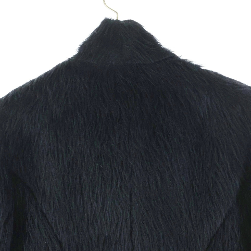 ANN DEMEULEMEESTER(アンドゥムルメステール) アルパカウール ファー フックデザイン ショートジャケット ブラック レディース