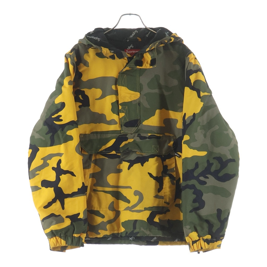 SUPREME(シュプリーム) ハーフジッププルオーバージャケット 迷彩柄 イエロー×グリーン M