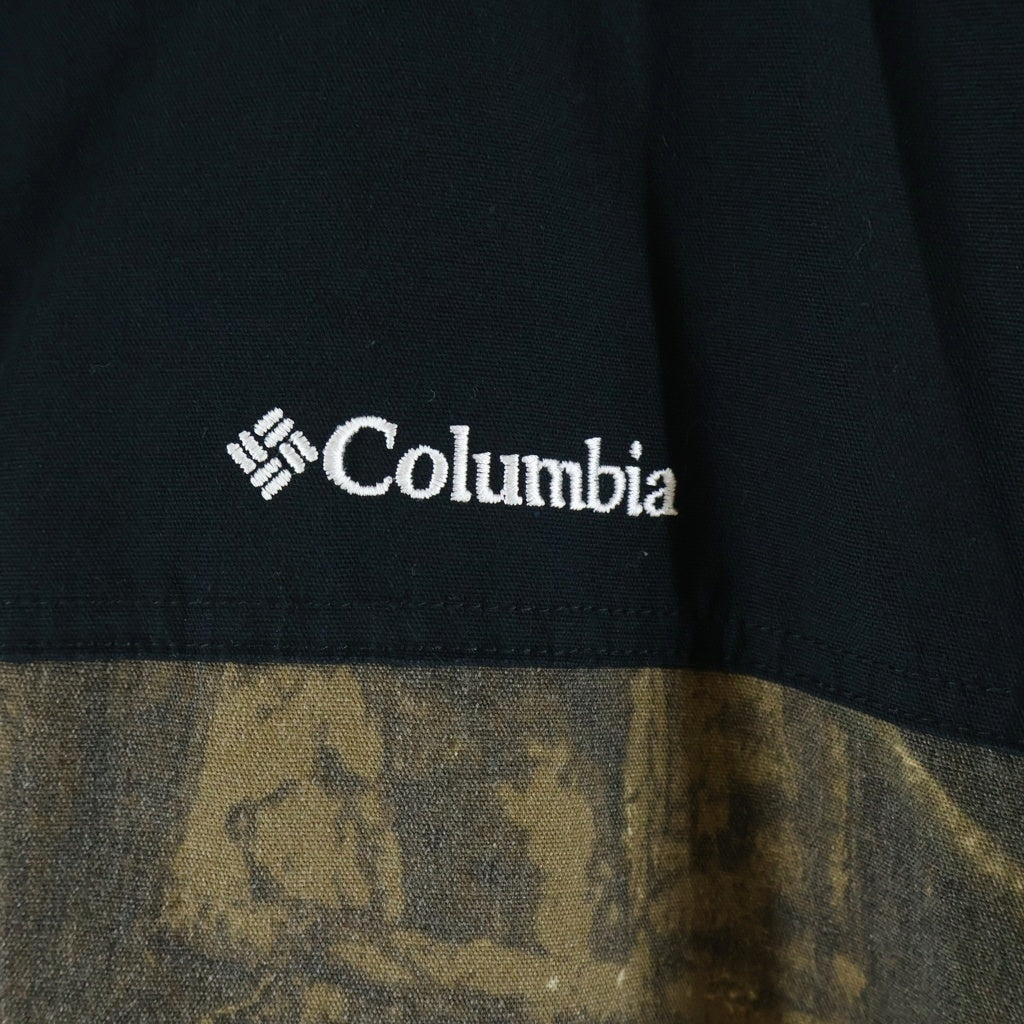 Columbia(コロンビア) リアルツリーカモ 迷彩柄切り替え フリースライニング ジップアップジャケット ブラック/カーキ