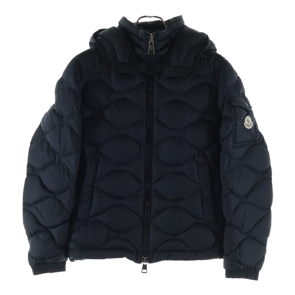 MONCLER(モンクレール) 17AW MORANDIERES モランディエール ワッペンロゴ フーデッド ダウンジャケット ブラック C20914131805 53227 レディース