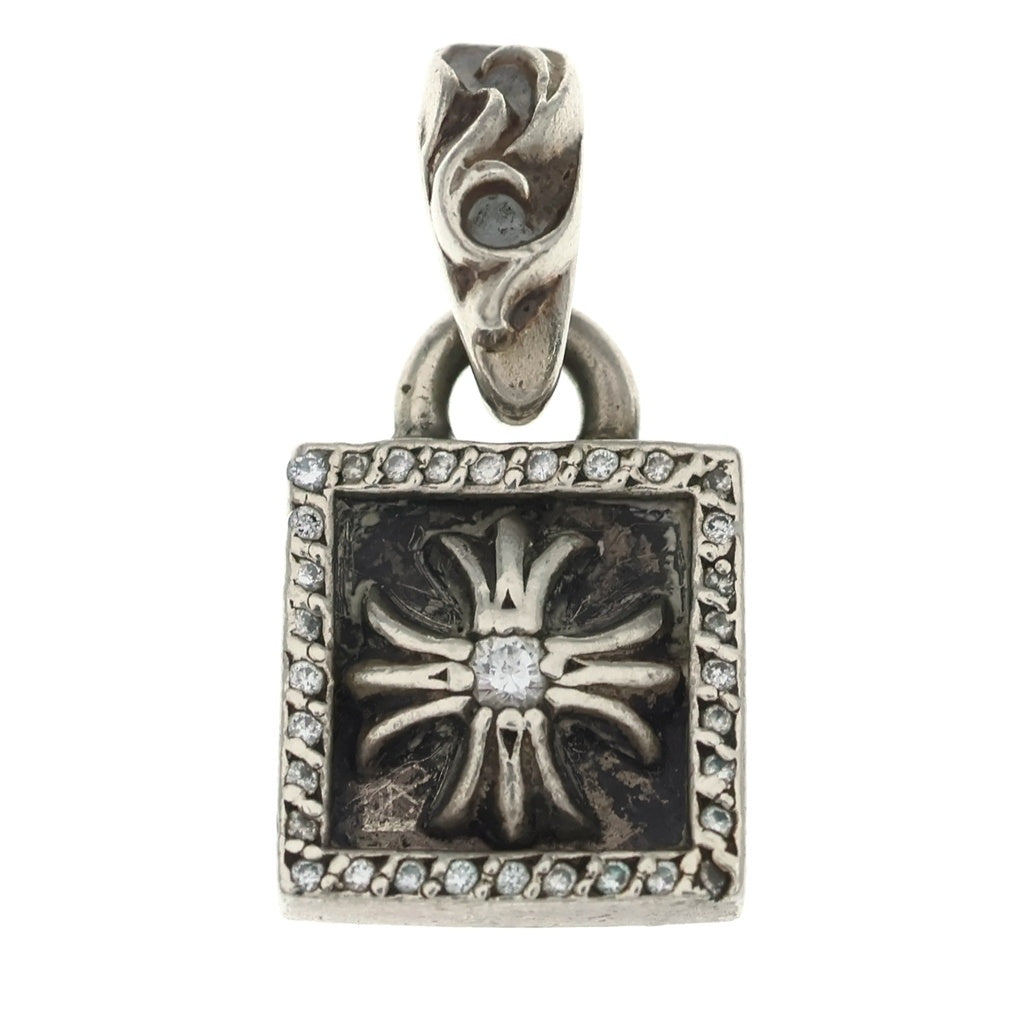 CHROME HEARTS(クロムハーツ) FRAMED CH PLUS P D フレームドCHプラス PAVEダイヤ チャーム シルバー