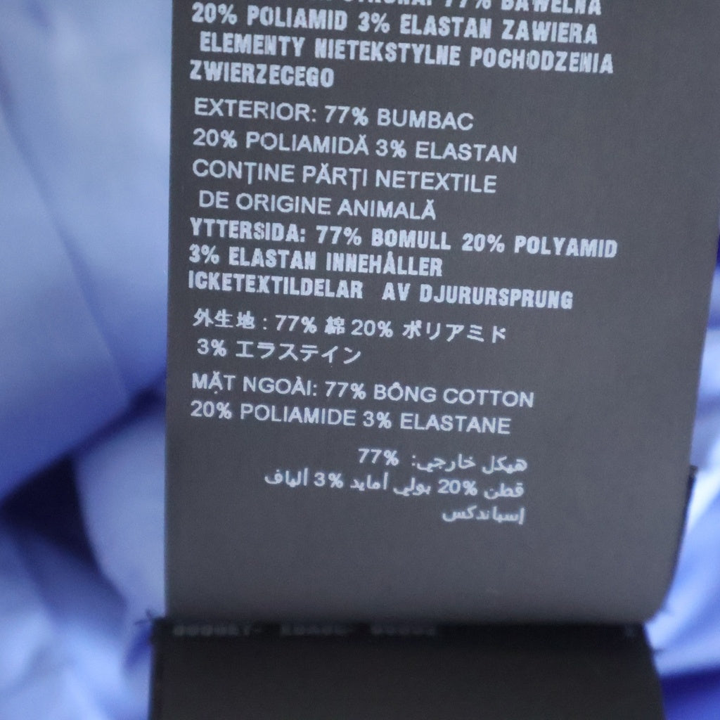 PRADA(プラダ) トライアングルパッチ ワッペンロゴ 長袖 シャツ ブルー DNA897
