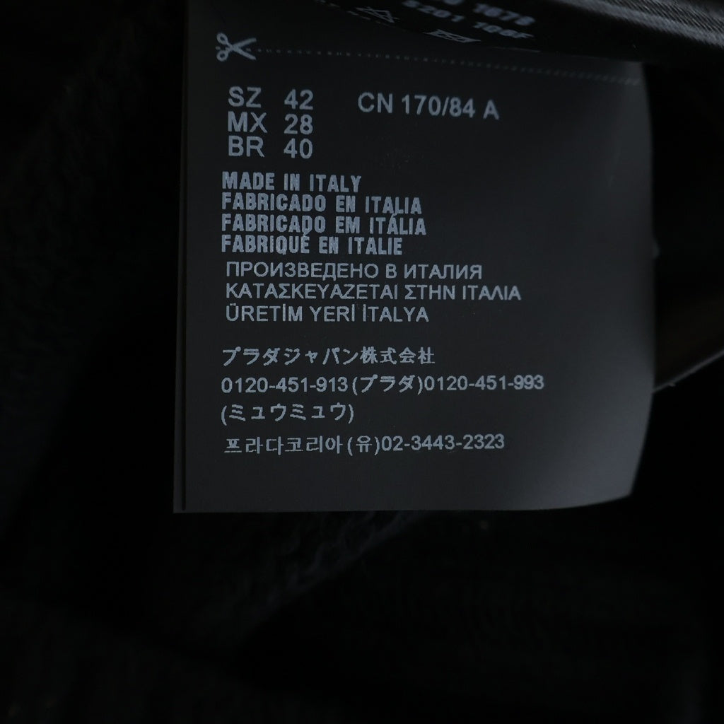 PRADA(プラダ) Vネックカシミヤ混 ウール ニット ベスト ブラック DNA871