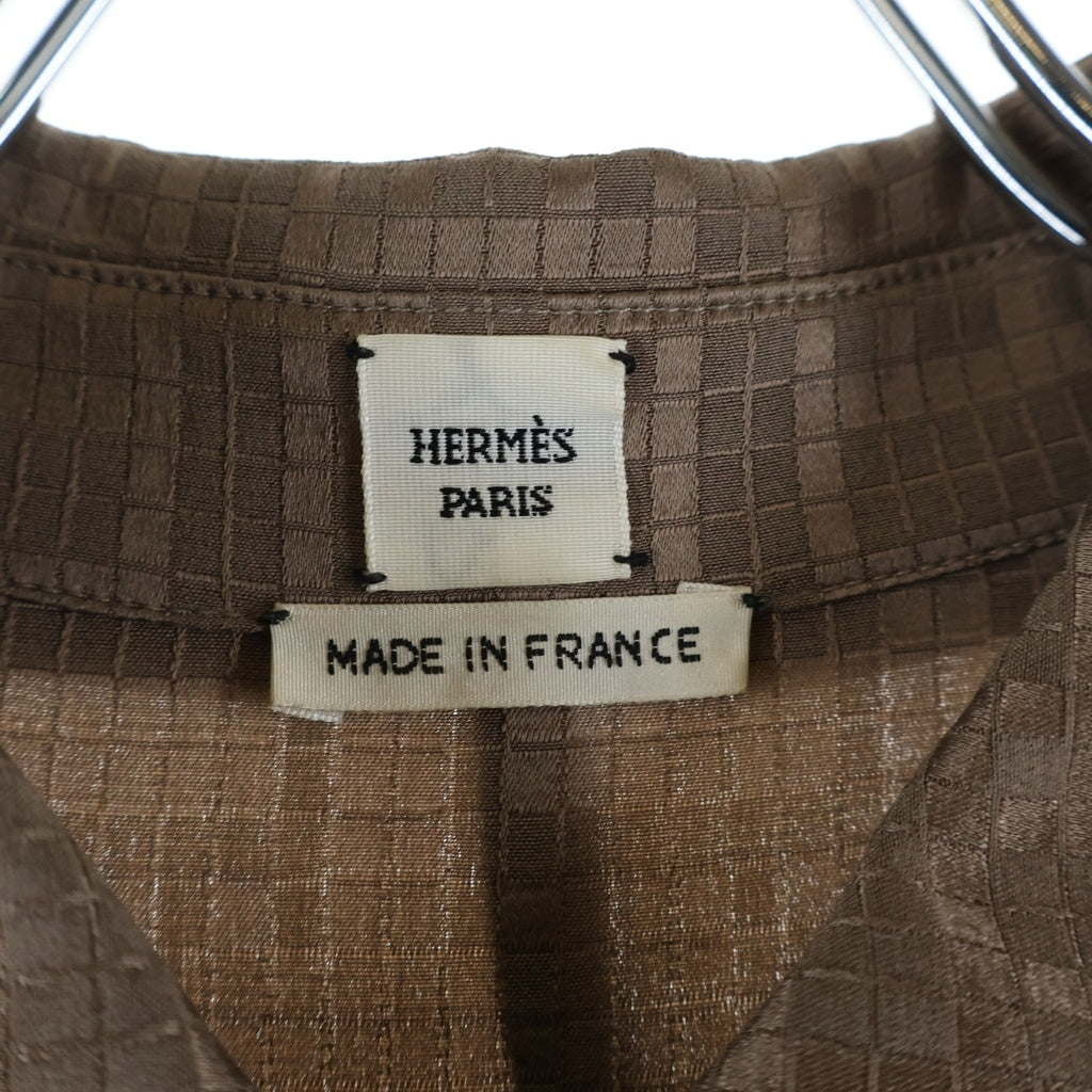 HERMES(エルメス) ロングワンピースシャツ ブラウン #36 4H0580DC レディース