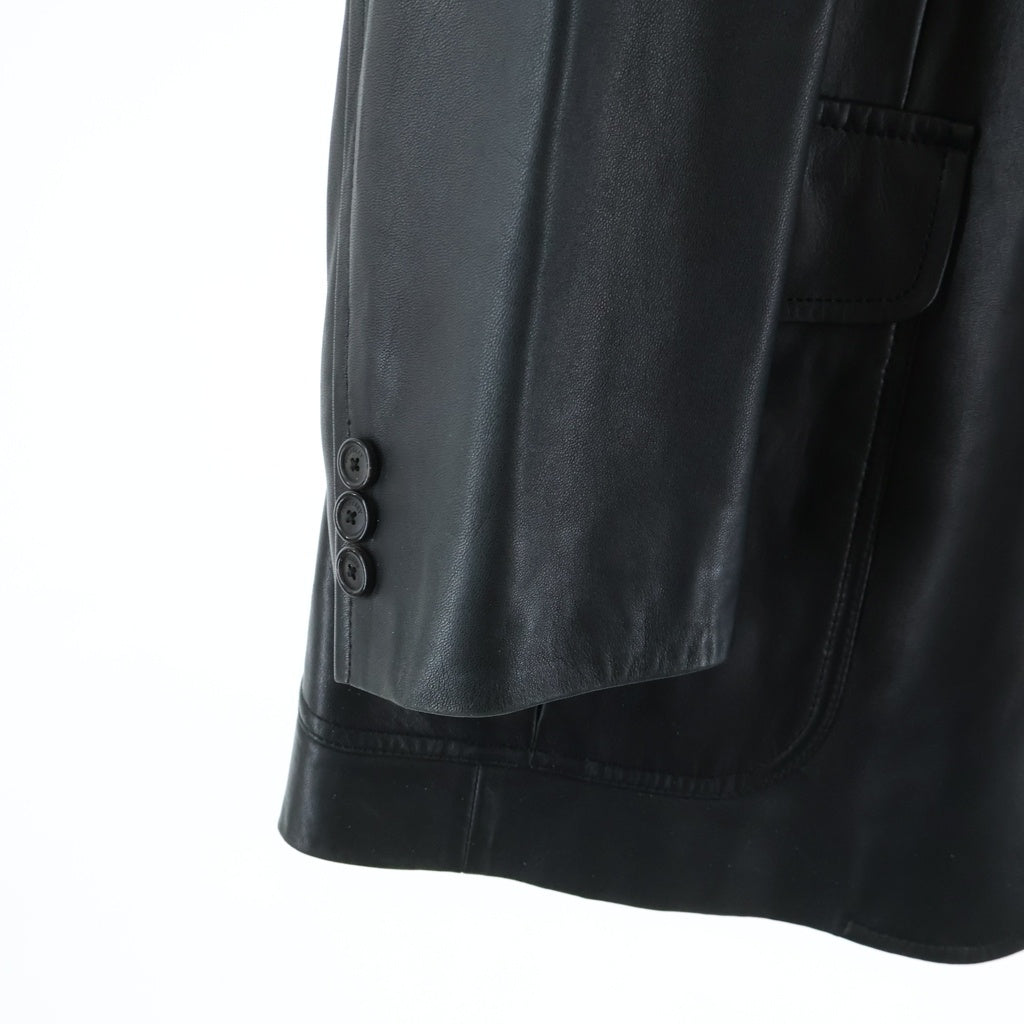 BURBERRY(バーバリー) ラムスキン レザー 3B テーラード ジャケット ブラック BBR26-140-09