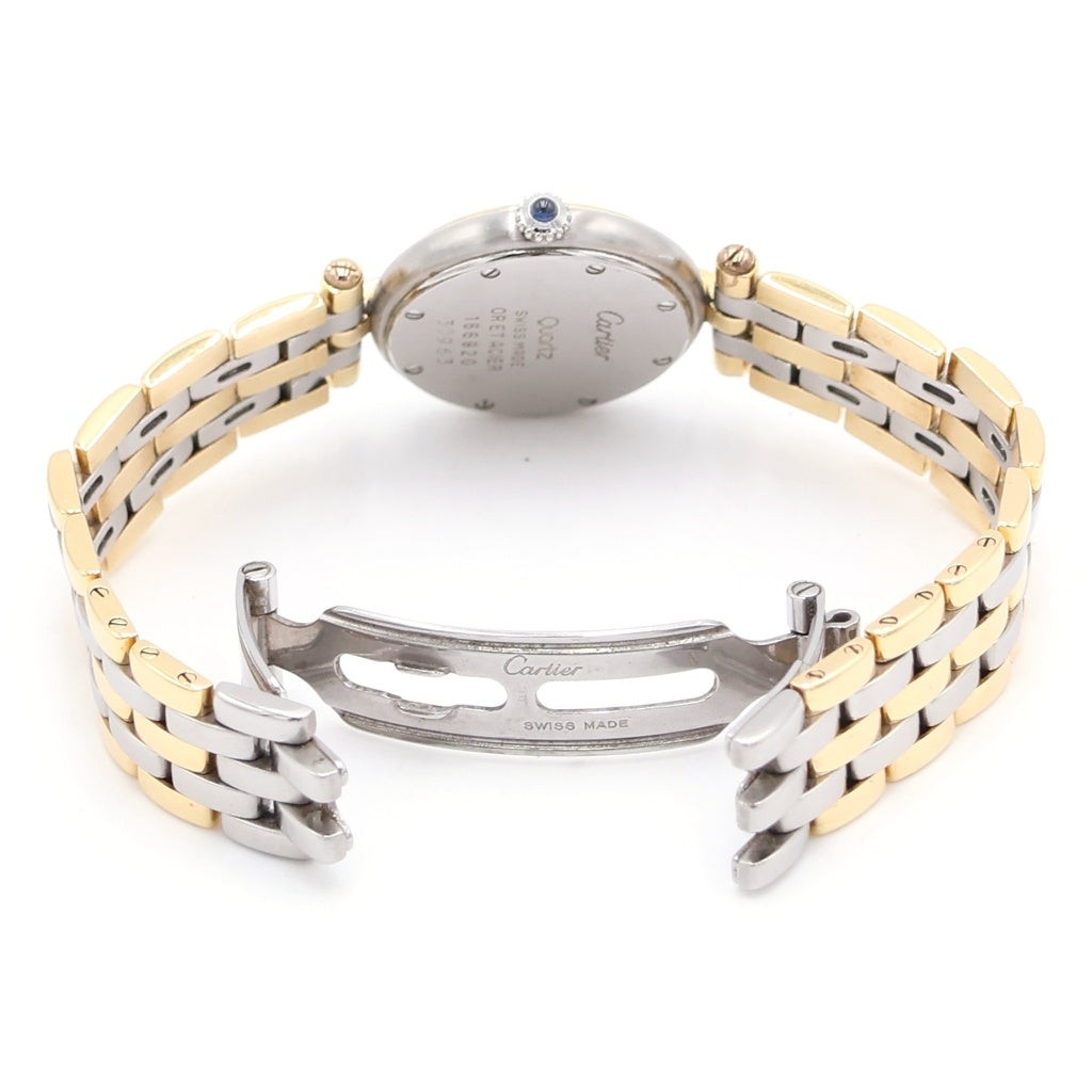 Cartier(カルティエ) パンテールSM ラウンド 3ロウ アイボリー文字盤 クォーツウォッチ 腕時計 シルバー/イエローゴールド 84084244 レディース