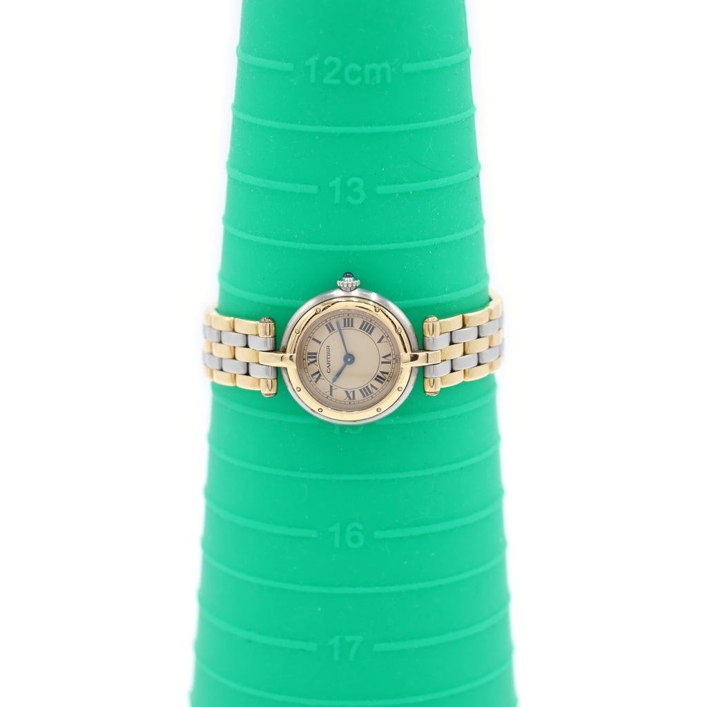 Cartier(カルティエ) パンテールSM ラウンド 3ロウ アイボリー文字盤 クォーツウォッチ 腕時計 シルバー/イエローゴールド 84084244 レディース