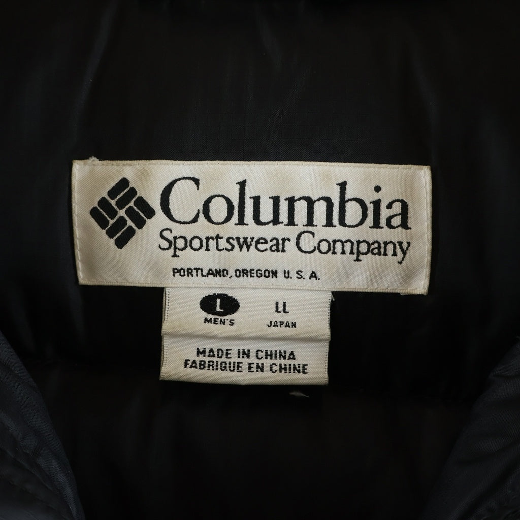 Columbia(コロンビア) ワッペンロゴ スタンドカラー ジップアップダウンベスト ブラック