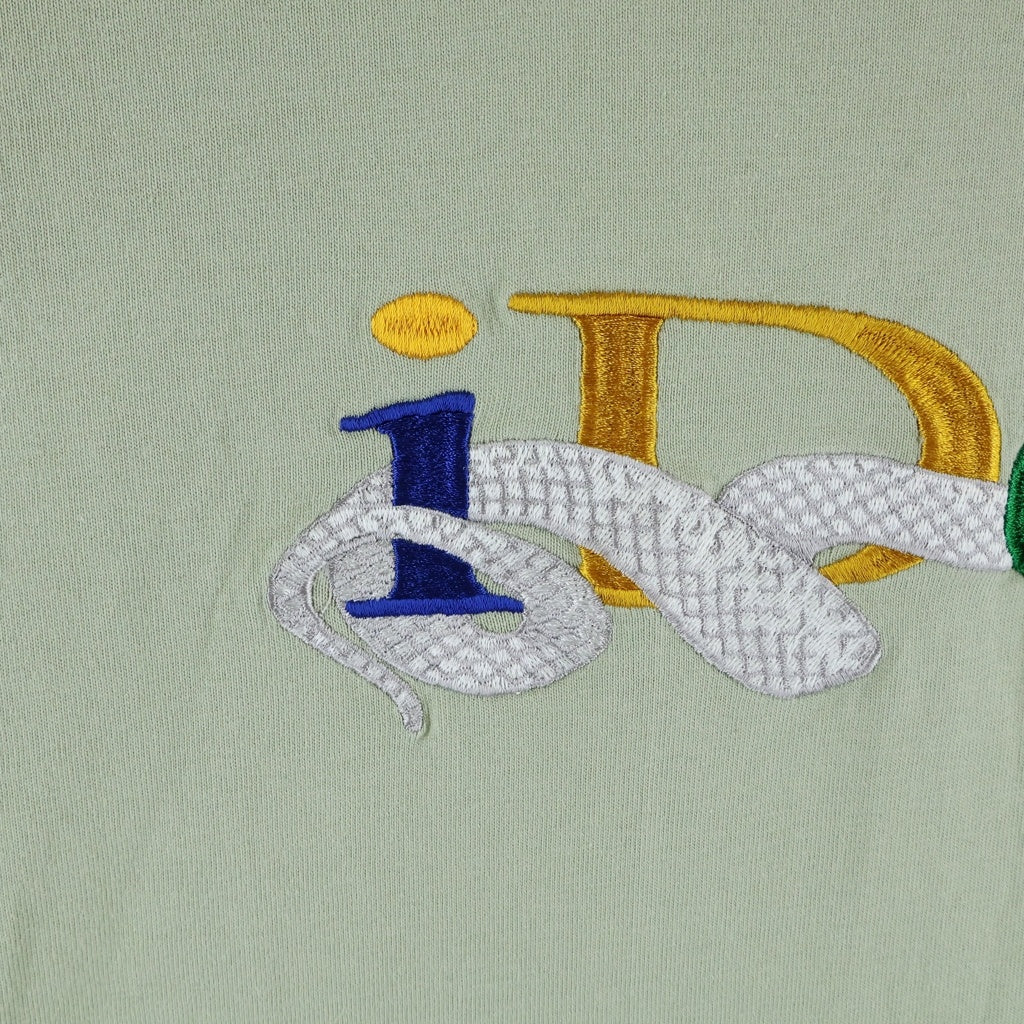 IDEASWAM(イデアスワム) OUROBOROS LOGO TEE ウロボロス ロゴ刺繍 半袖Tシャツ カットソー グリーン ID24SS-CT06