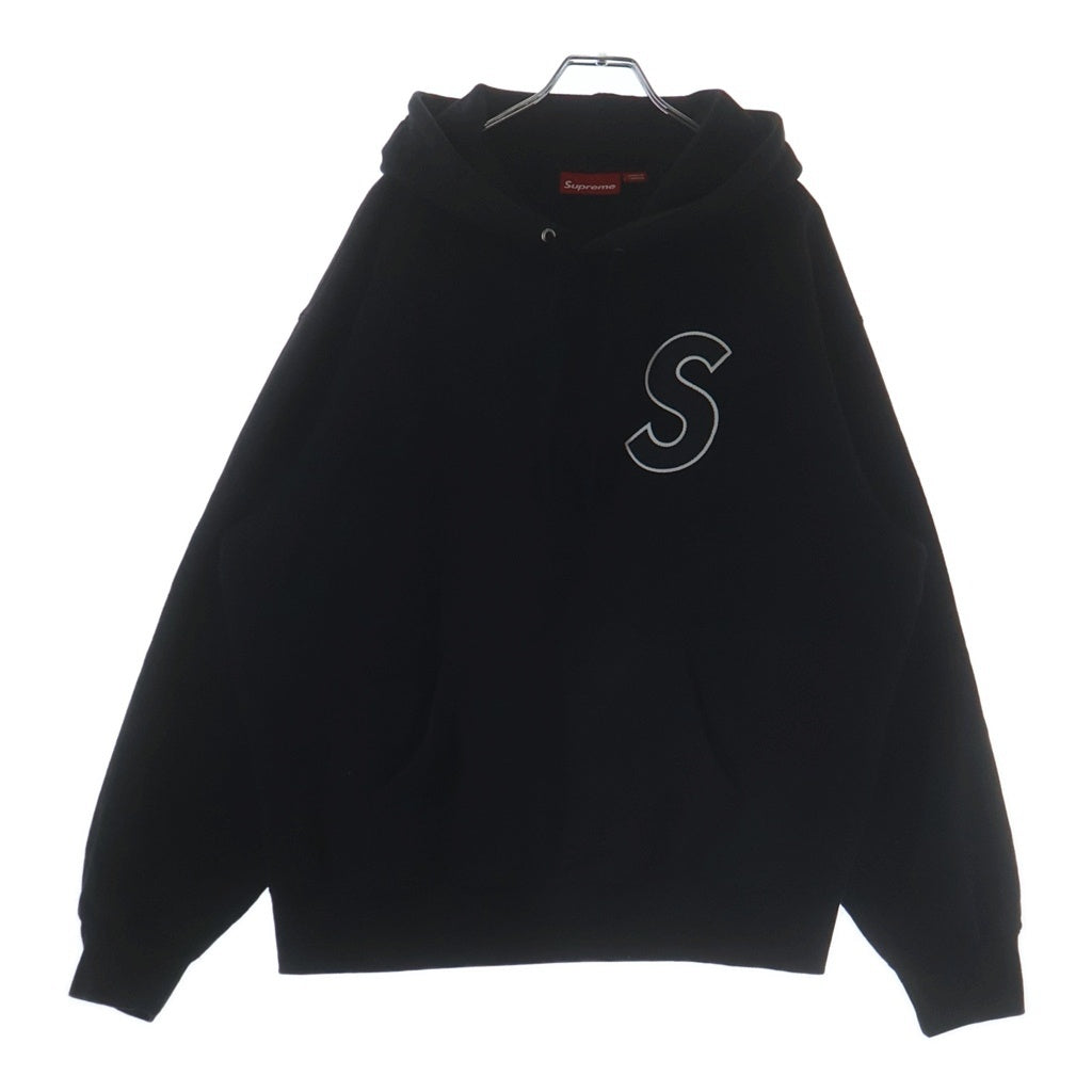 SUPREME(シュプリーム) 25SS S Logo Hooded Sweatshirt Sロゴ刺繍 スウェットプルオーバーパーカー ブラック
