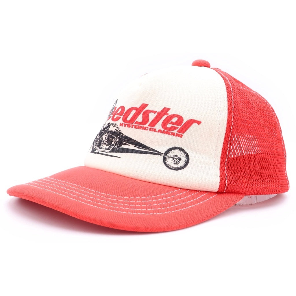 HYSTERIC GLAMOUR(ヒステリックグラマー) SPEEDSTER スピードスター メッシュ キャップ 帽子 レッド 02221QH05
