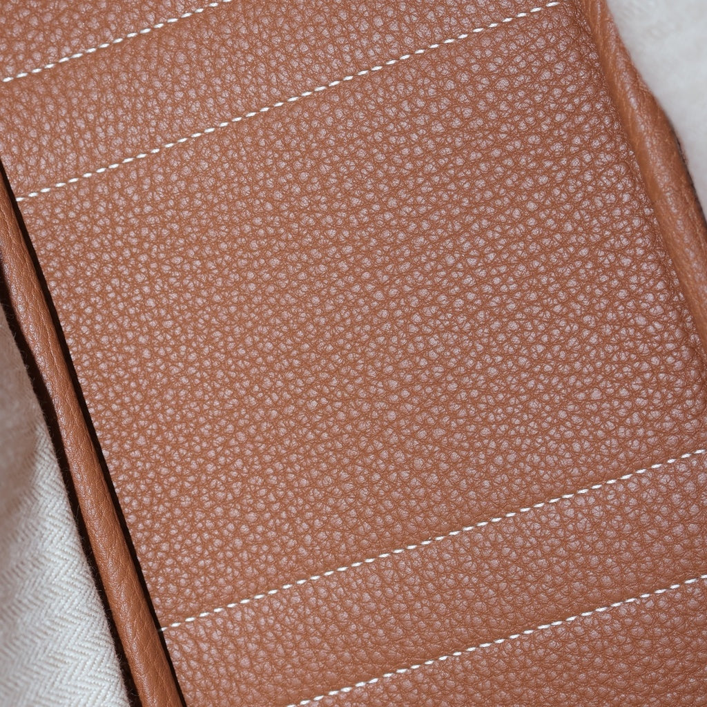 HERMES(エルメス) ガーデンパーティTPM ゴールド ネゴンダ レザー ハンド トートバッグ シルバー金具 ブラウン B刻印 レディース