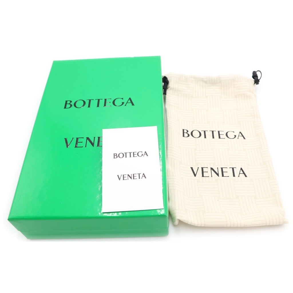 BOTTEGA VENETA(ボッテガヴェネタ) ボッテガ イントレチャート ラウンドファスナー長財布 ロングウォレット カードケース ネイビーレザー R00627181J シルバー金具