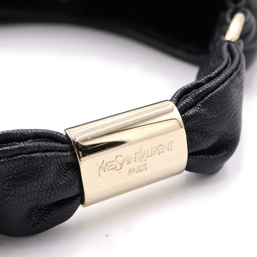 YVES SAINT LAURENT(イヴサンローラン) サントロペ ワンショルダーバッグ ハンドバッグ トートバッグ ブラック レザー ゴールド金具 レディース