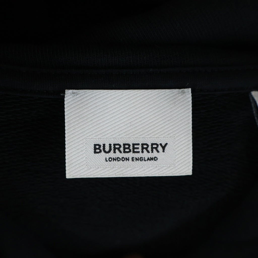 BURBERRY(バーバリー) ロゴプリント プルオーバースウェットパーカー フーディー ブラック 8011652 レディース