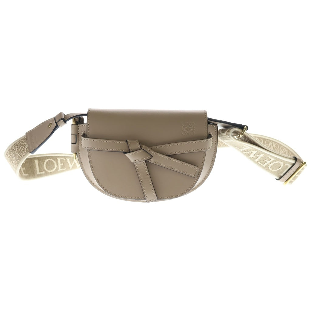 LOEWE(ロエベ) ロエベ ゲートデュアルバッグミニ ショルダーバッグ ミニバッグ ベージュ レザー A650N46X13 ゴールド金具 レディース