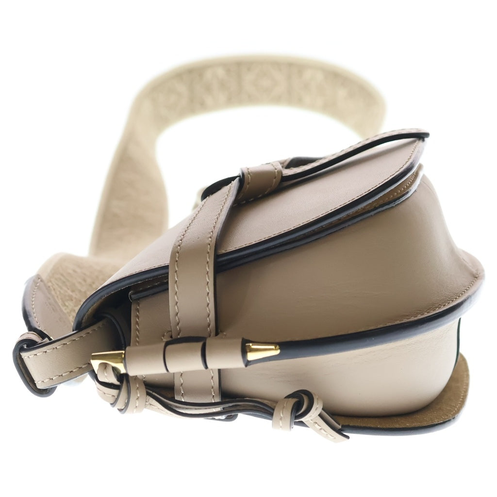 LOEWE(ロエベ) ロエベ ゲートデュアルバッグミニ ショルダーバッグ ミニバッグ ベージュ レザー A650N46X13 ゴールド金具 レディース