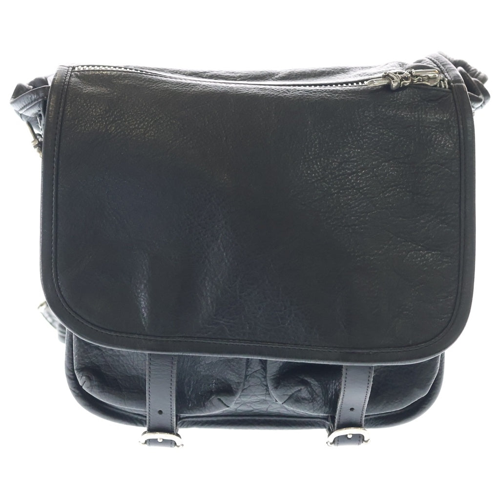 CHROME HEARTS(クロムハーツ) SHOULDER BAG-TINY ガンスリンガーストラップレザーショルダーバッグ ブラック
