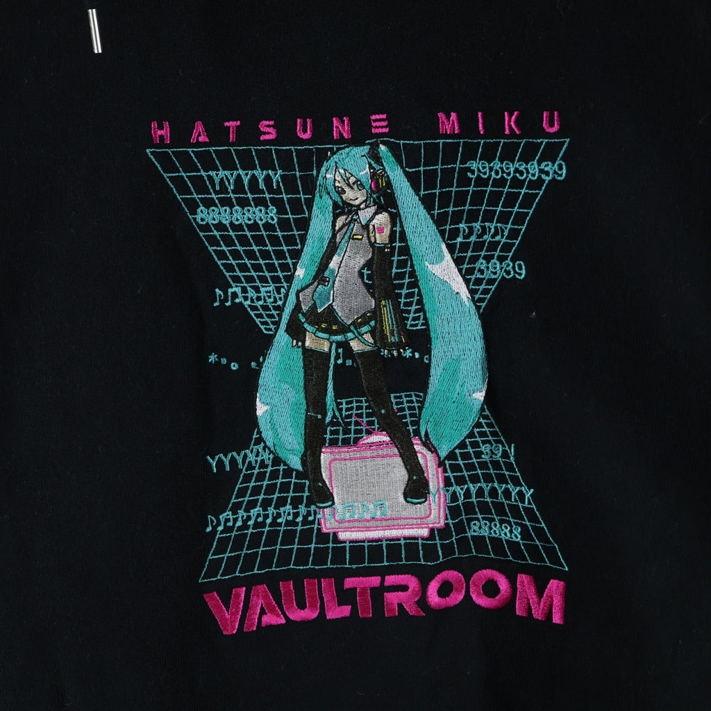 VAULTROOM(ボルトルーム) VAULT ROOM パーカー フーディー ブラック 初音ミク #L