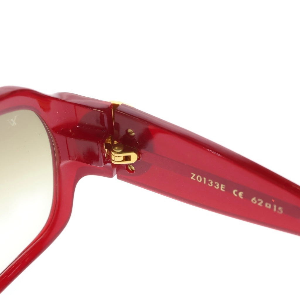 LOUIS VUITTON(ルイヴィトン) モノグラムフラワー ラインストーン ラメ サングラス メガネ 眼鏡 アイウェア レッド Z0133E レディース