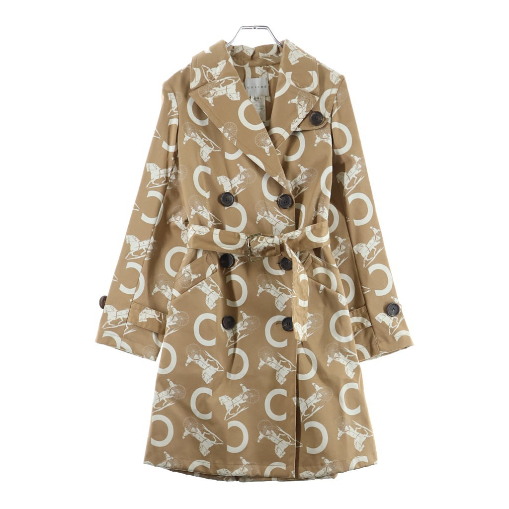 CELINE(セリーヌ) Cマカダム馬車柄トレンチコート ベージュ コットン #36 レディース