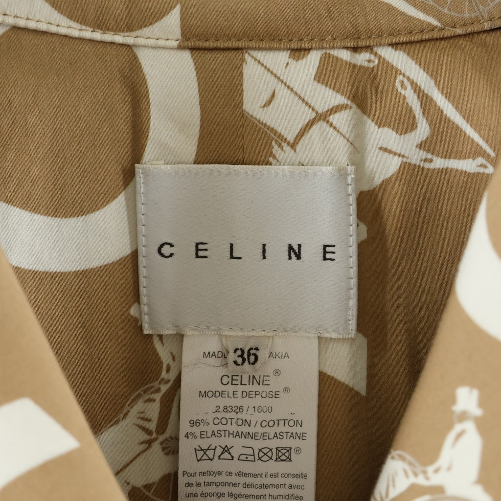 CELINE(セリーヌ) Cマカダム馬車柄トレンチコート ベージュ コットン #36 レディース