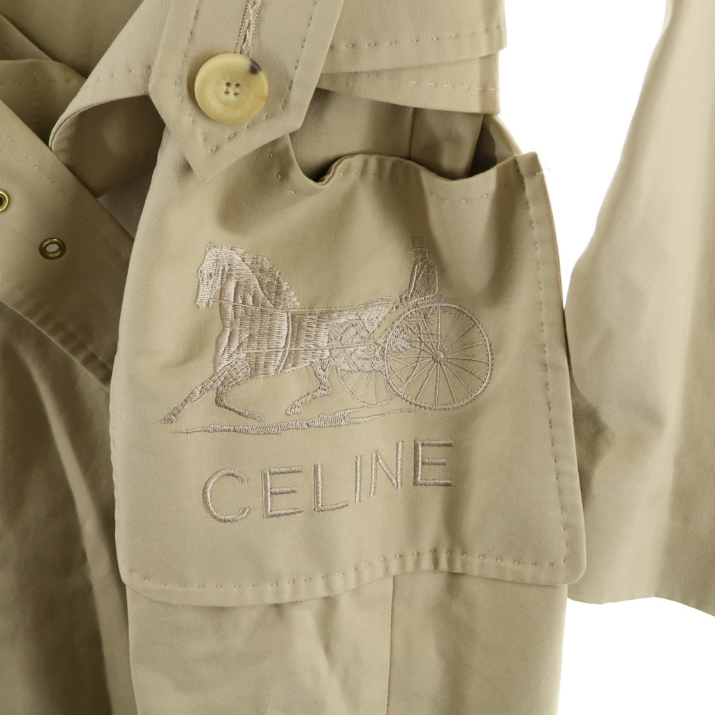 CELINE(セリーヌ) 馬車ロゴ刺繍トレンチコート ベージュ #36 レディース