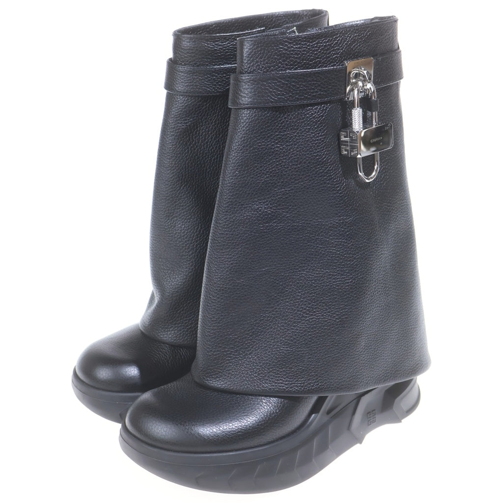 GIVENCHY(ジバンシィ) シャークロック バイカーアンクルレザーブーツ ブラック #36 レディース