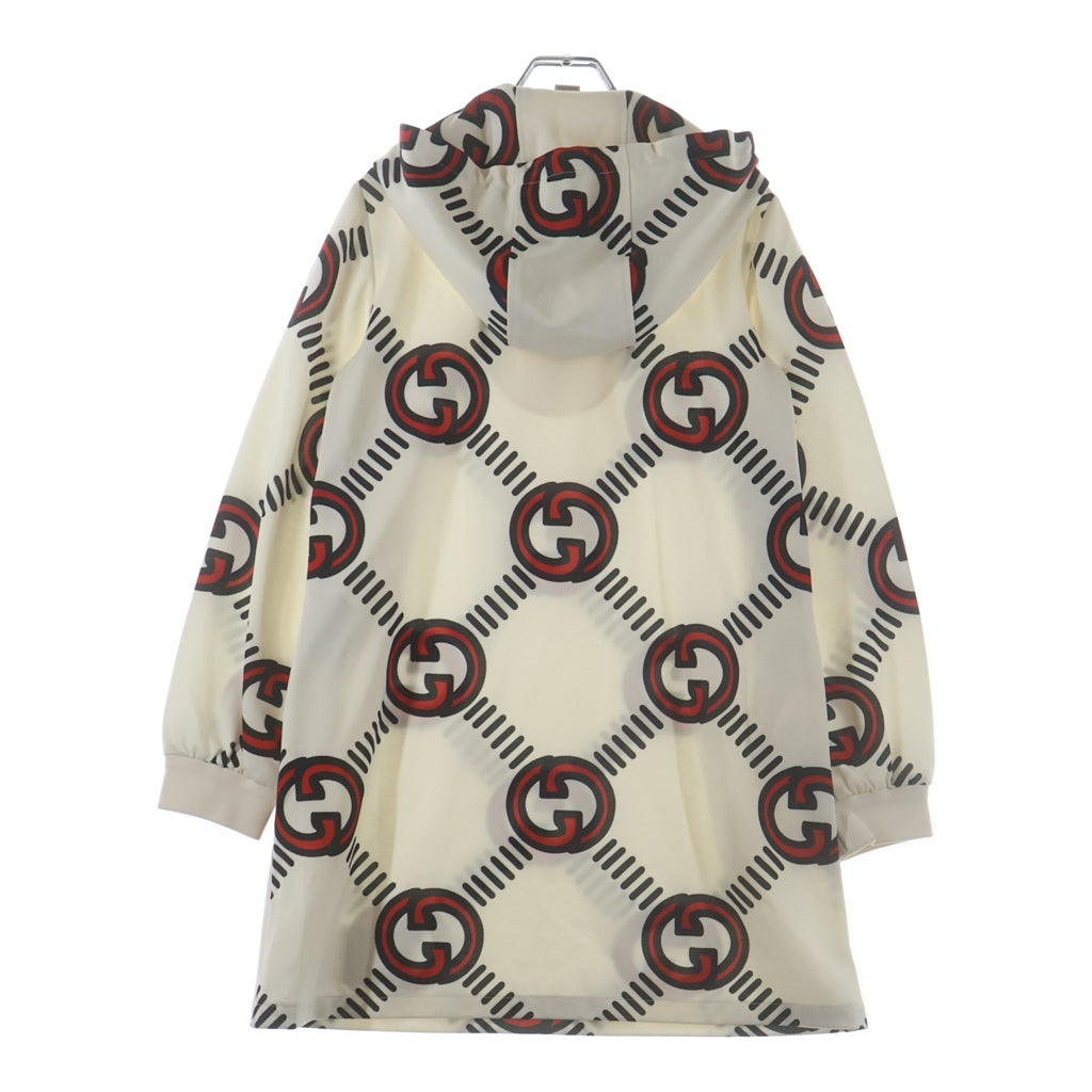 GUCCI(グッチ) インターロッキングG テクニカルジャージ ハーフジップパーカー アイボリー×レッド #XXS 681269 レディース