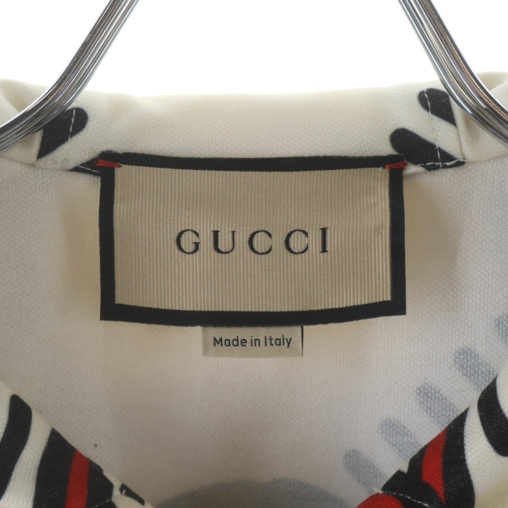 GUCCI(グッチ) インターロッキングG テクニカルジャージ ハーフジップパーカー アイボリー×レッド #XXS 681269 レディース