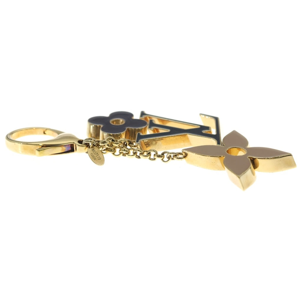 LOUIS VUITTON(ルイヴィトン) フルール ドゥ モノグラム バッグチャーム キーホルダー M67119 ゴールド/ブラック/ベージュ レディース
