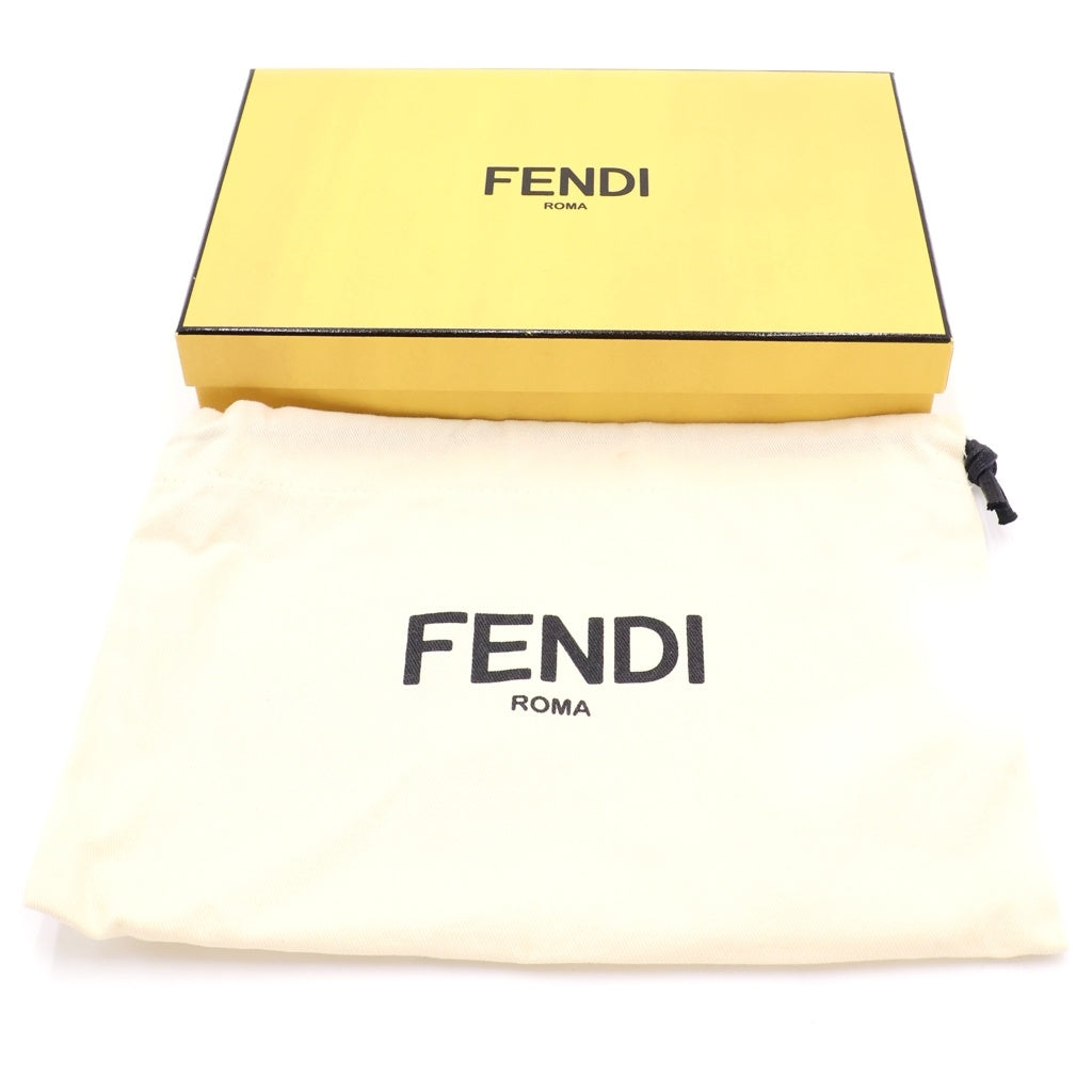 FENDI(フェンディ) セレリア レザー ラウンドファスナー 長財布 8M0299 ブラウン レディース