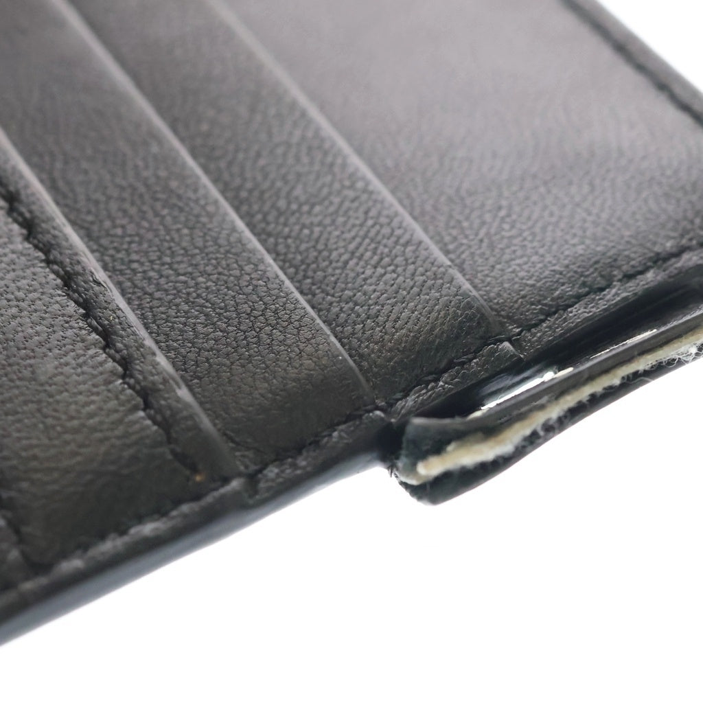 OFF-WHITE(オフホワイト) METEOR CARDHOLDER メテオ カードホルダー カードケース 二つ折り財布 レザー ブラック OMNC034F21LEA0011001