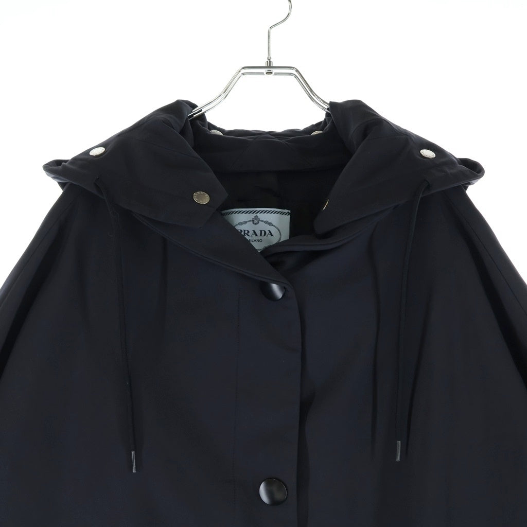 PRADA(プラダ) 21SS フーテッド ロングコートジップアップ ポリアミド ネイビー 291951 レディース
