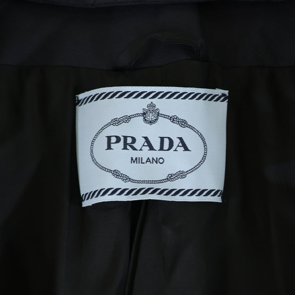 PRADA(プラダ) 21SS フーテッド ロングコートジップアップ ポリアミド ネイビー 291951 レディース