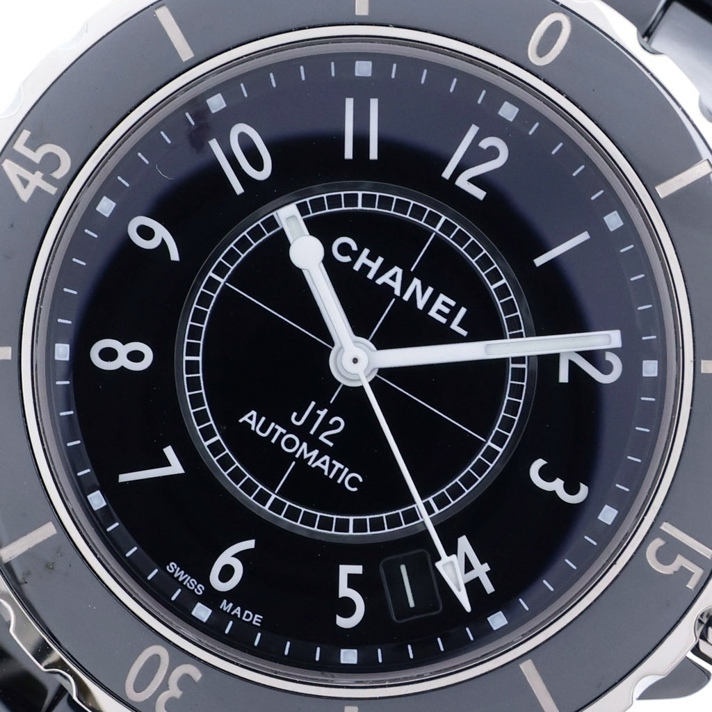 CHANEL(シャネル) J12 デイト CE/AT セラミック オートマ 自動巻き 腕時計 H0685 黒文字盤