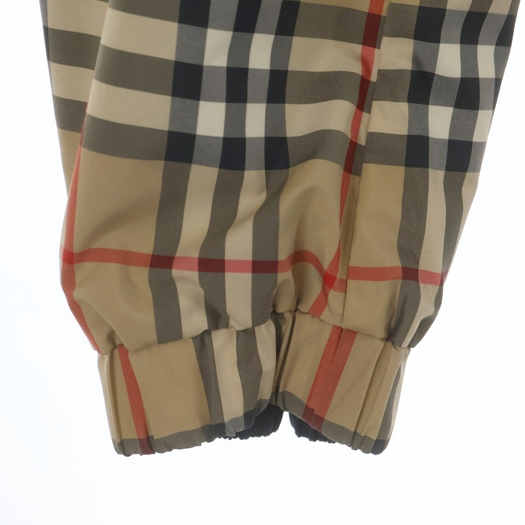 BURBERRY(バーバリー) ナイロン ノヴァチェック リバーシブルパーカー フーディー ジップアップ ブラック/ブラウン 8027097