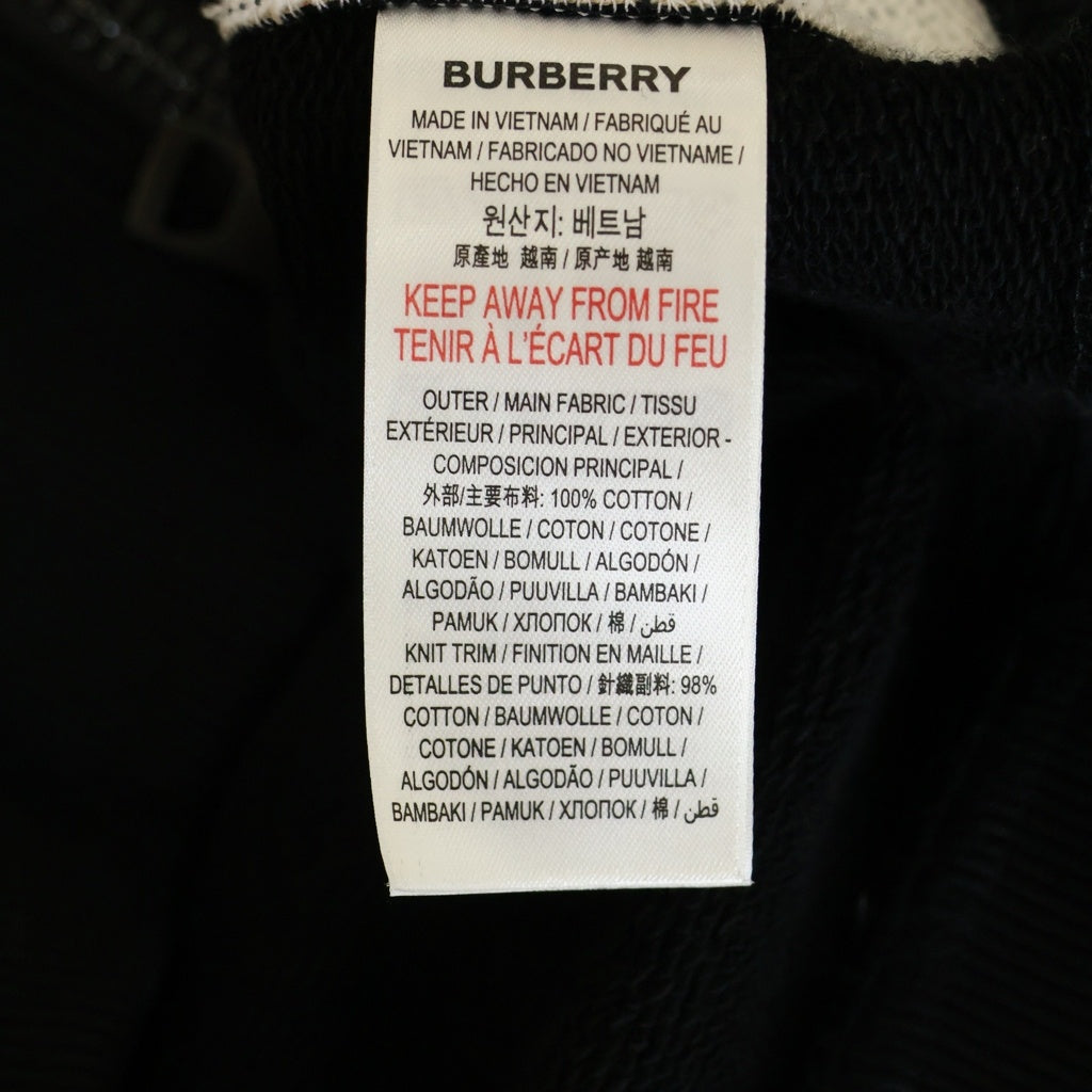 BURBERRY(バーバリー) ノバチェック ジップフーディー パーカー ブラック #S