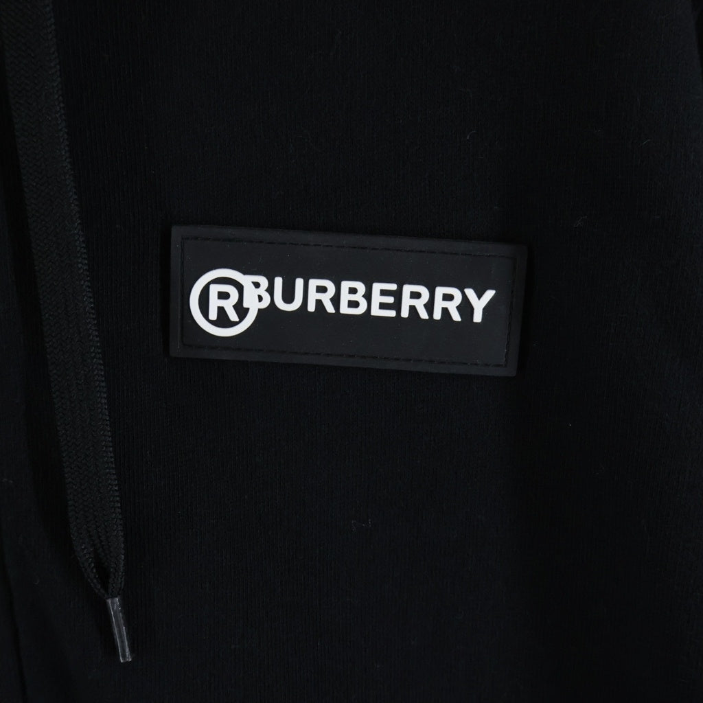 BURBERRY(バーバリー) ティッシ期 ヴィンテージチェックパネル オーバーサイズ スウェットジップアップパーカー フーディー ブラック 8024543